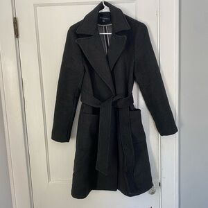 Brooks Brothers Charcoal Belted Trench Coat